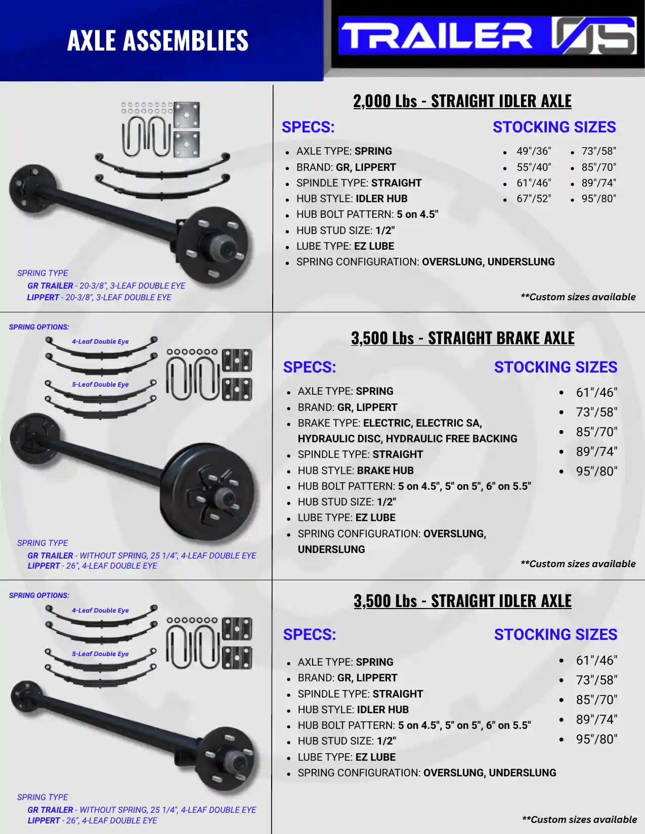Axles & Suspension catalog cover