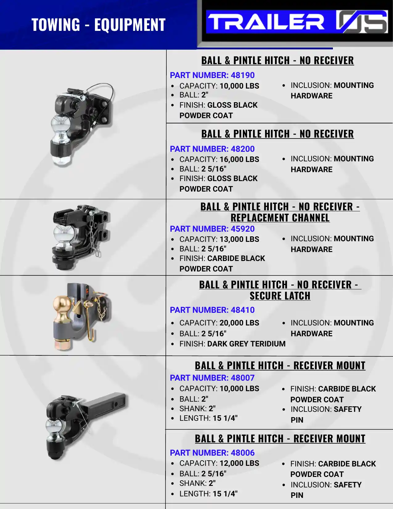Towing Equipment catalog cover