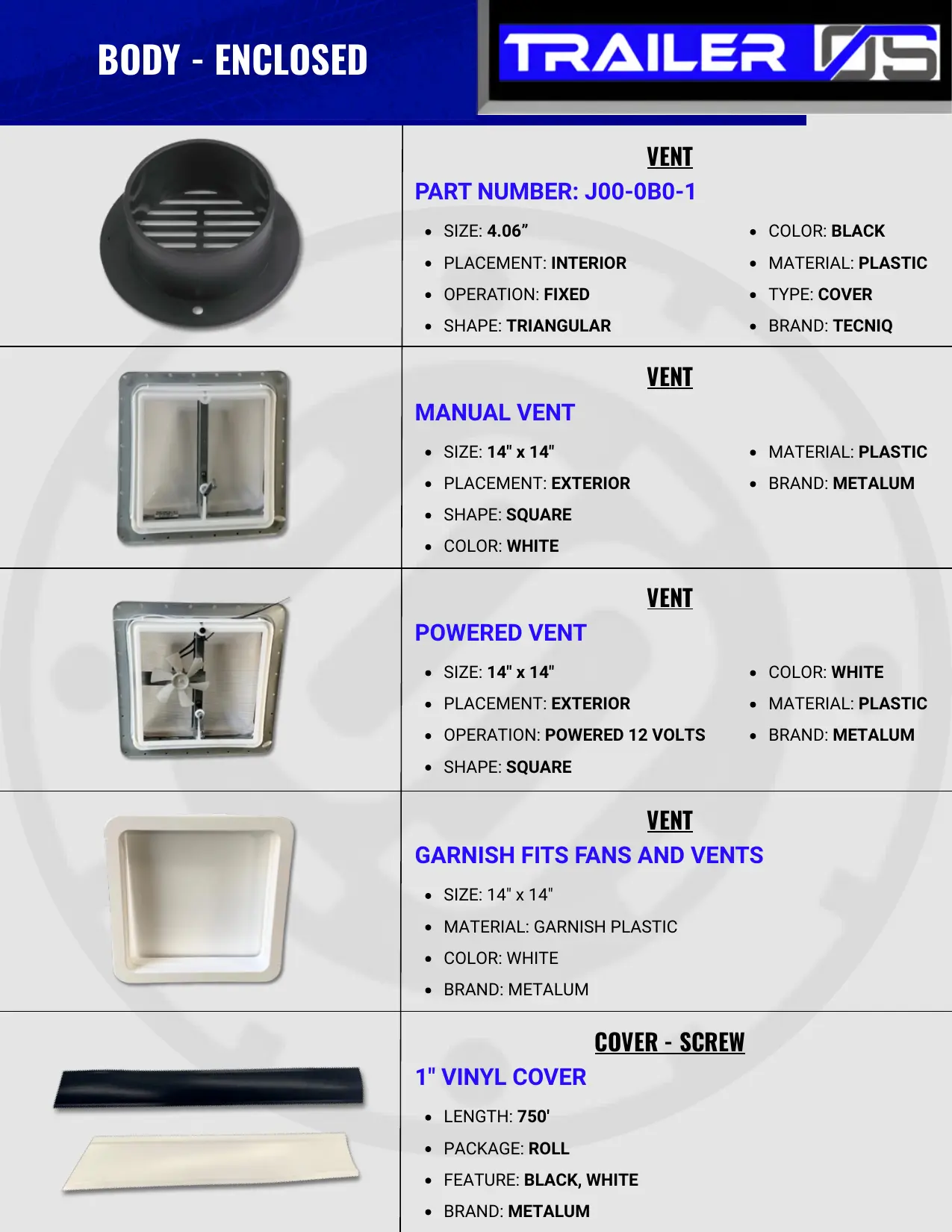 Trailer Body Parts — page 6