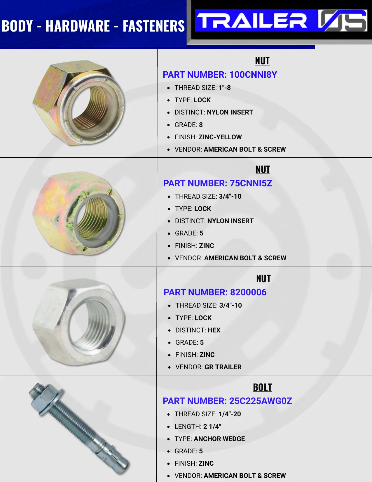 Trailer Body Parts — page 36
