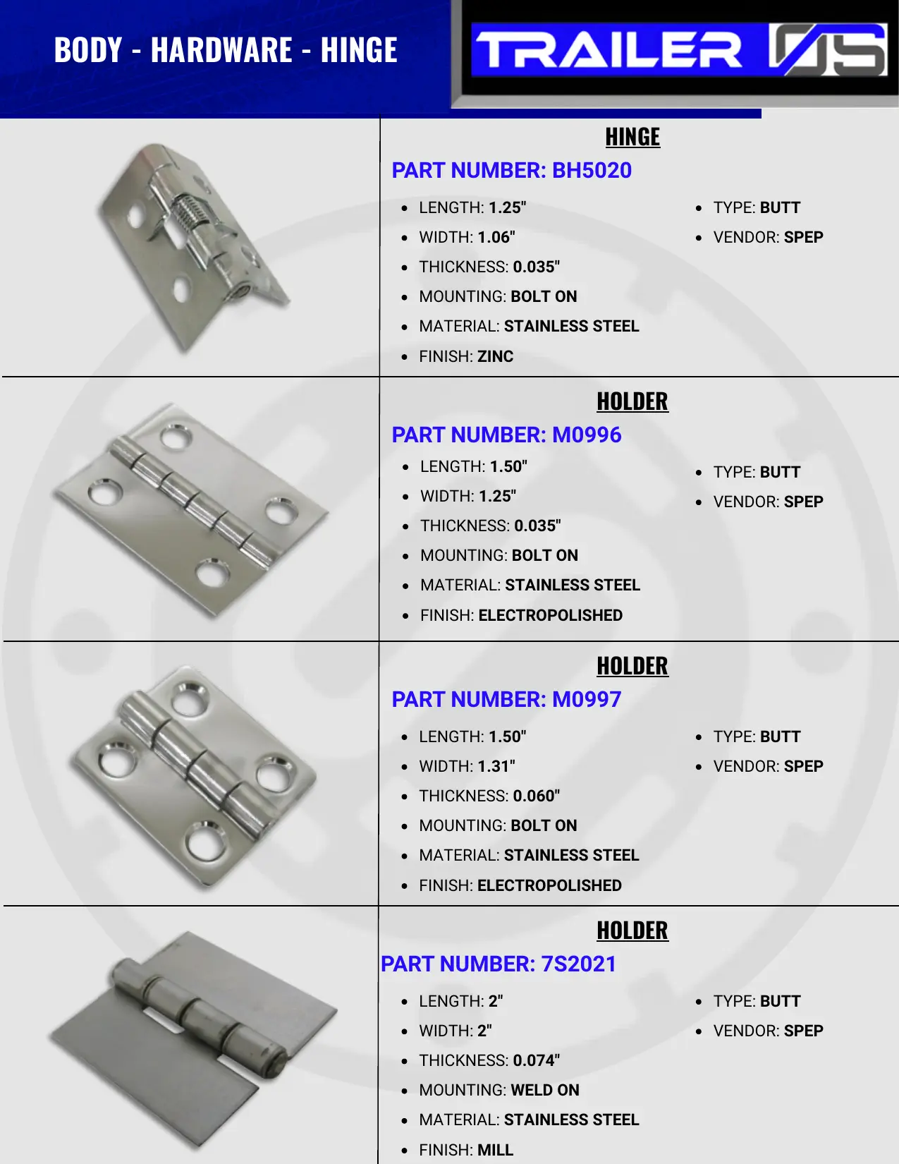 Trailer Body Parts — page 43