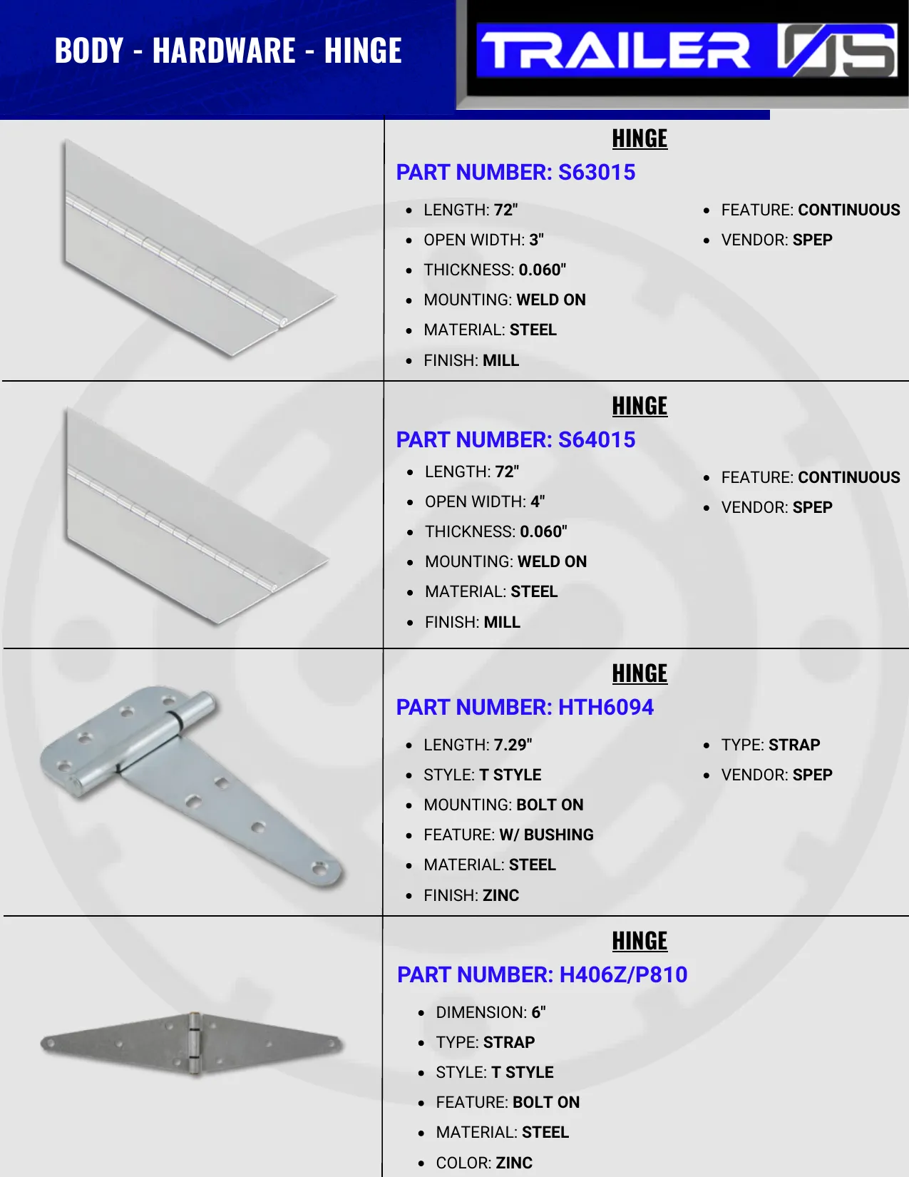 Trailer Body Parts — page 47