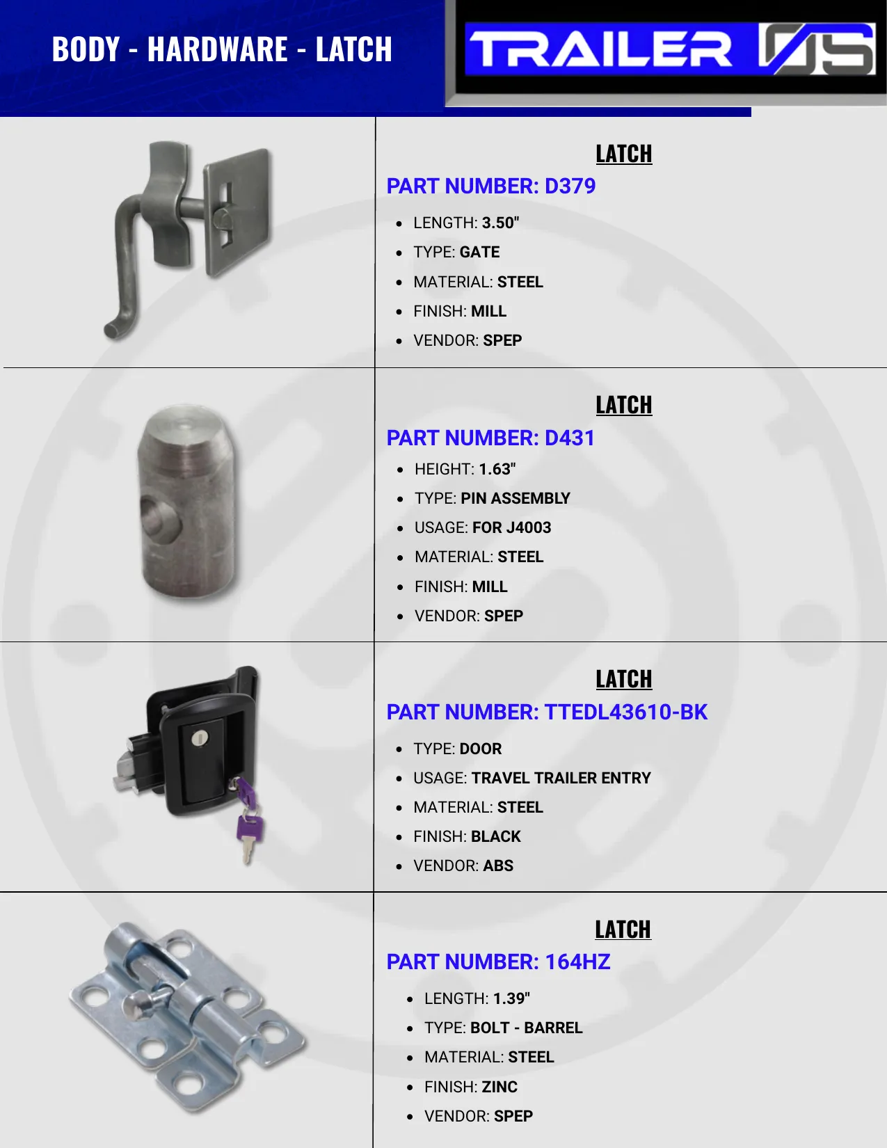 Trailer Body Parts — page 54