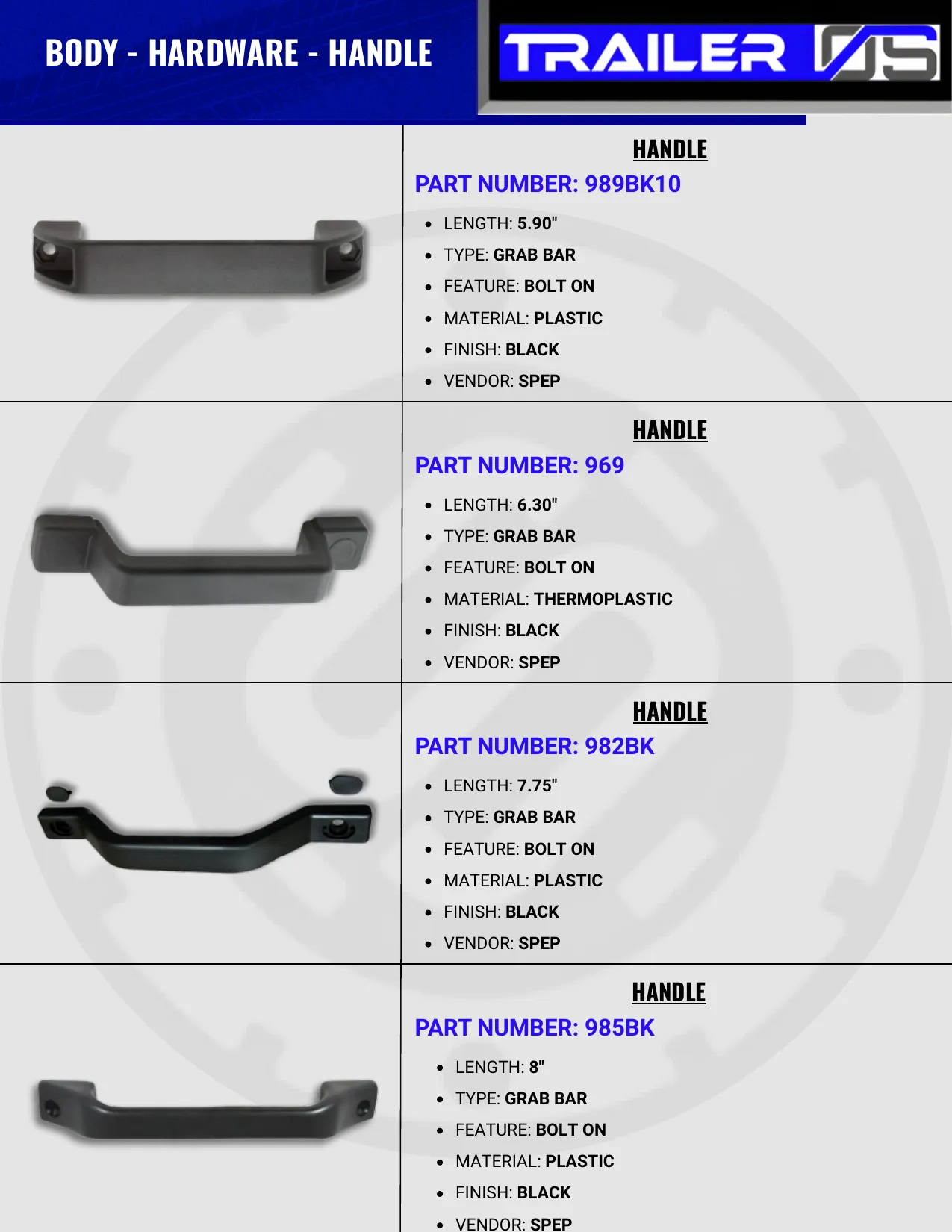 Trailer Body Parts — page 61