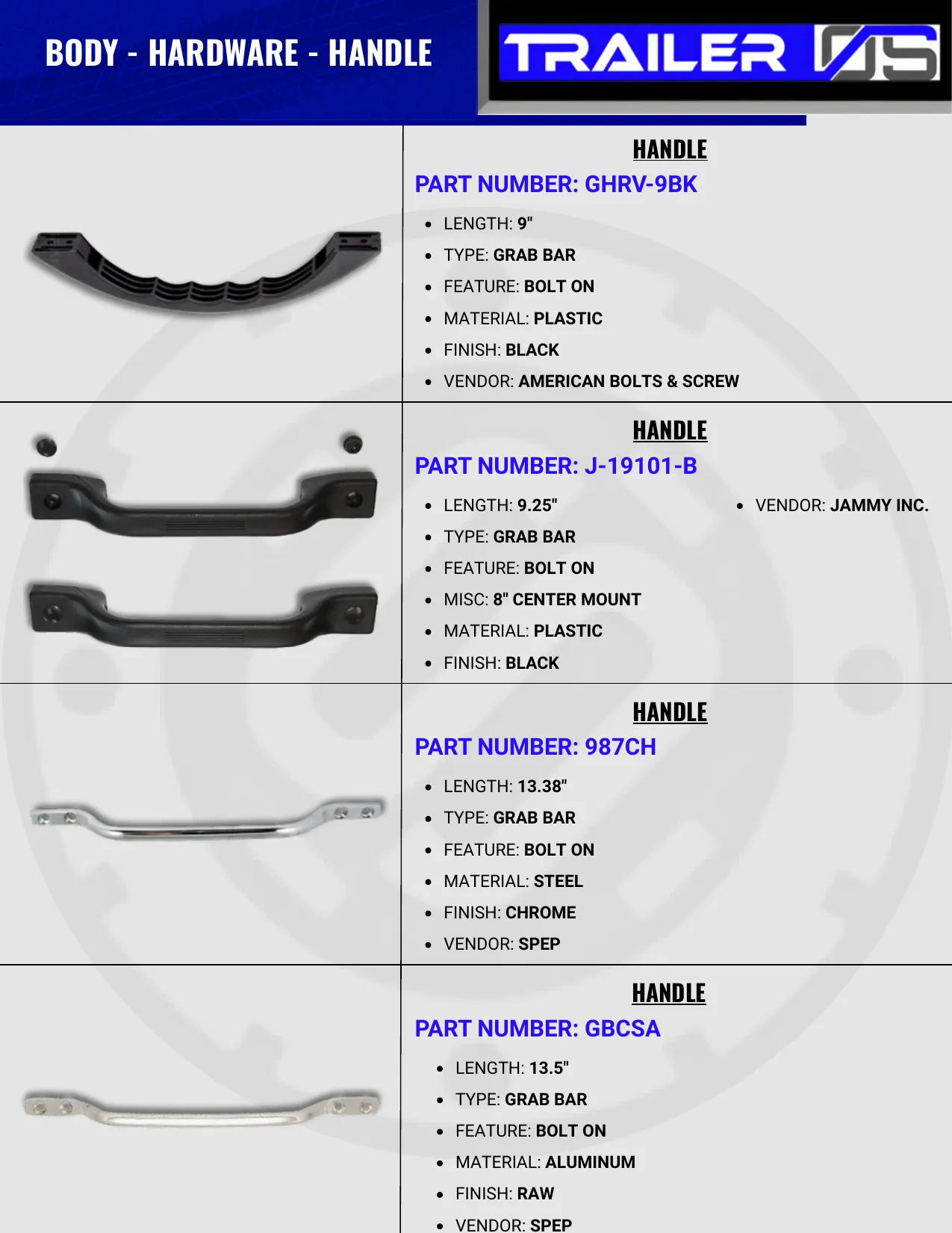 Trailer Body Parts — page 62