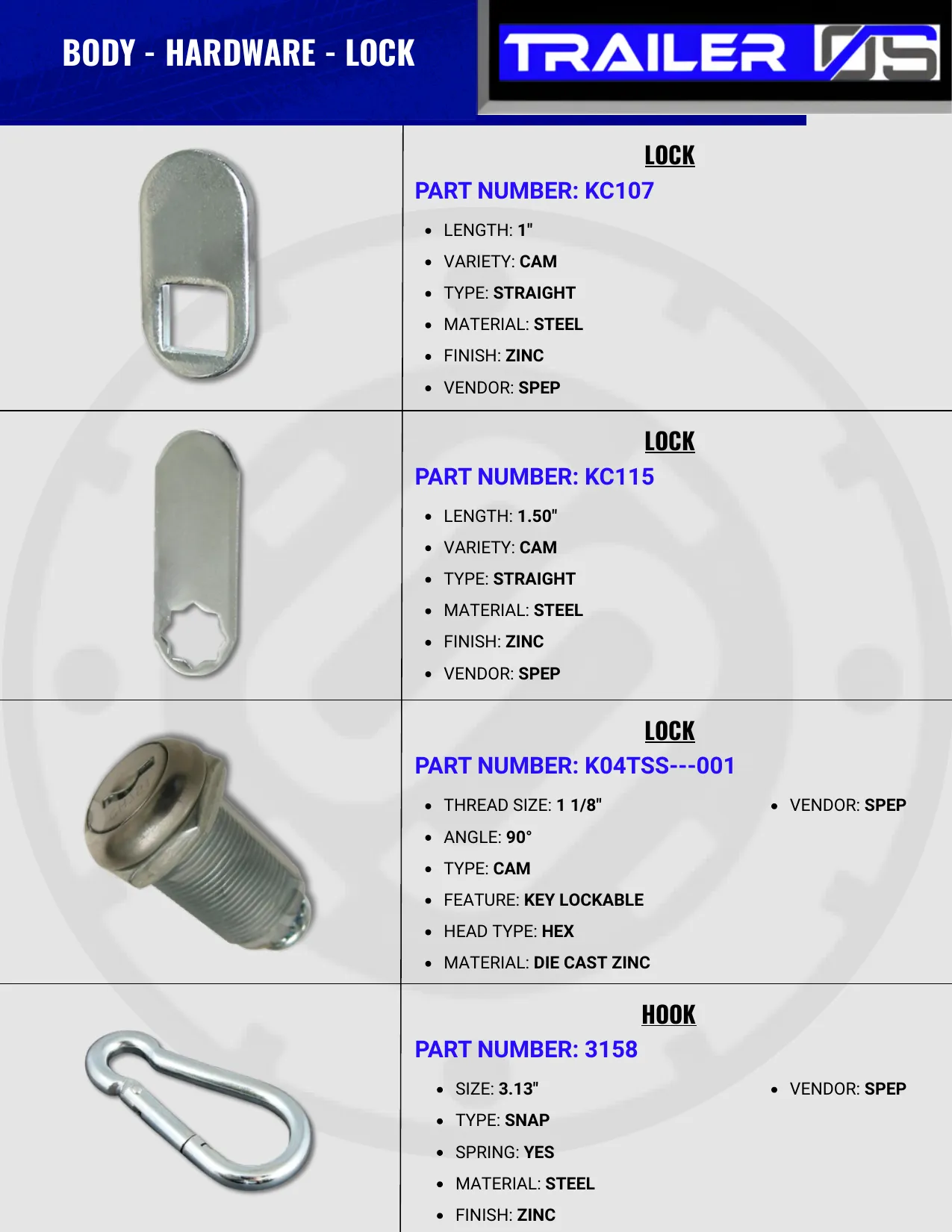 Trailer Body Parts — page 66