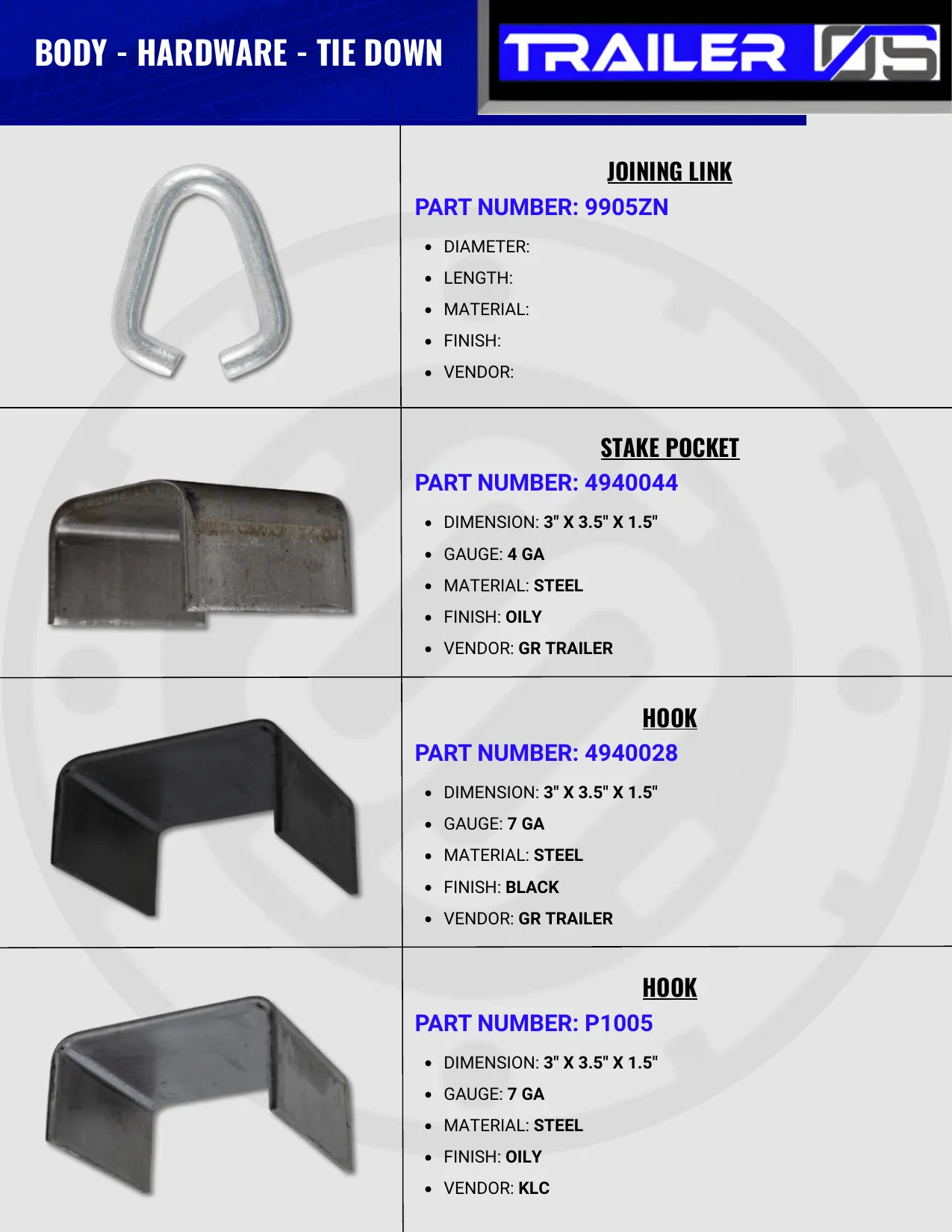 Trailer Body Parts — page 77