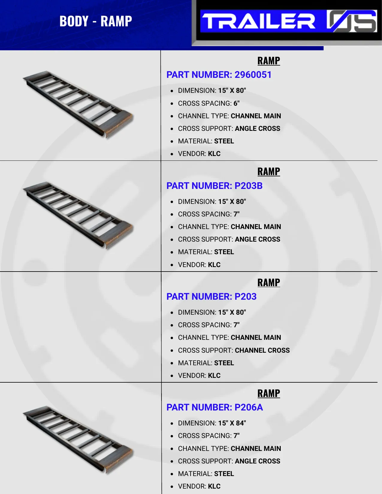 Trailer Body Parts — page 79